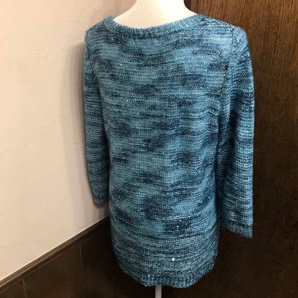 Brina & em Blue  Sweater with Sequins size L - Picture 6 of 8